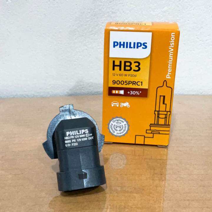 หลอดไฟหน้า-ไฟสูง-philips-hb3-30-12v-60w-p20d-9005prc1-premiumvision-ประกัน-2เดือน