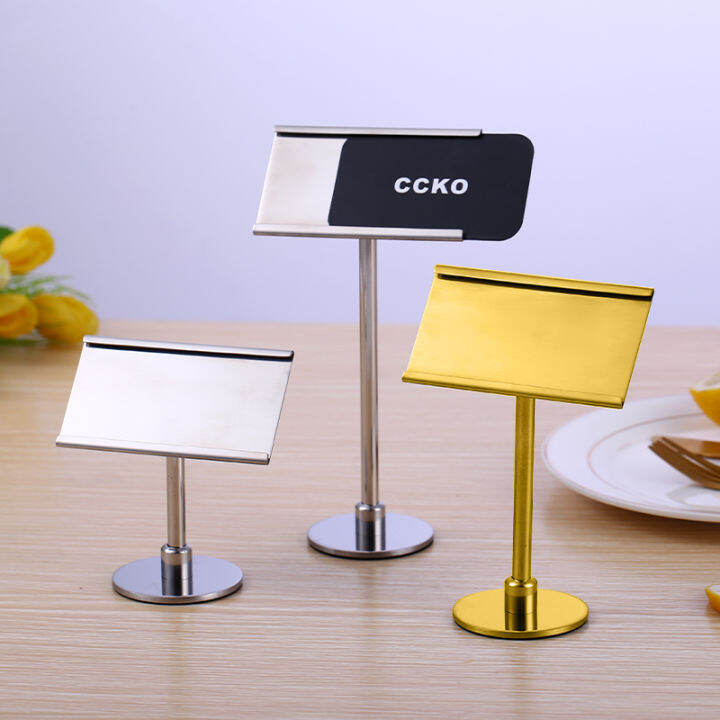Stainless Steel Menu Holder Table Number Holders European Style
