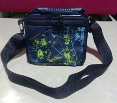 NEW DESIGN, 18pcs capacity, TARI CASE Sling Bag Leather & Polyester  Fabric With Fiver Glass, Gaffers Case Sling Bag