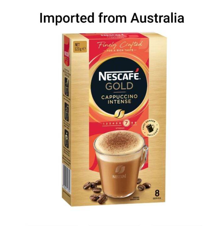 Nescafe Gold Cappuccino Intense Coffee Satchel 8 Pack. Imported from ...