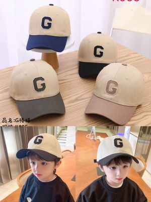 หมวกเเก๊ปสำหรับเด็กปักตัวอักษร G หมวกเเฟชั่นใส่กันเเดด เด็ก1ปี-4ปี รอบหัว:46-49cm