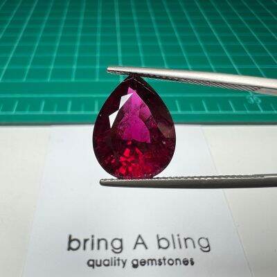 ทัวร์มาลีน สีแดง หรือ รูบีไลท์ (Rubellite Tourmaline) 7.35 ct  สีสวย