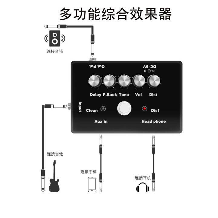 Electric Guitar Synthetical Timbre Stompbox Comes with Distortion