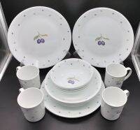 Corelle Plum set 20 pcs / จานคลอเรล ลายพลัม จำนวน 20 ชิ้น