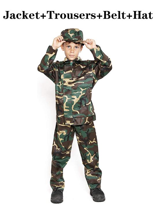 Children's Camouflage Costume Set Military Training Special Forces ...