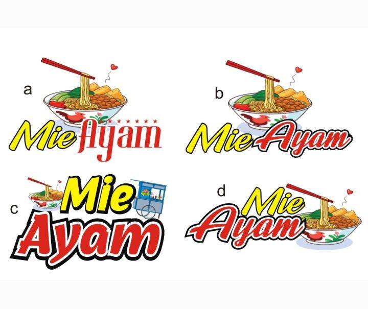 Stiker Kaca Gerobak Stiker Produk Tulisan Mie Ayam Lazada Indonesia