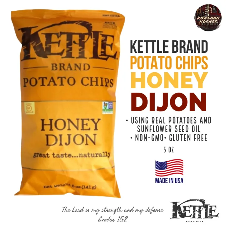 [USA Favorite] Kettle Brand Potato Chips Honey Dijon 141 grams Jumbo