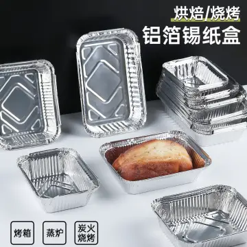 50pcs High Quality Disposable Aluminum Foil Tin Tray Packaging Box