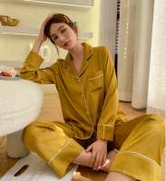 ชุดนอน Gold pajamas (premium silk satin)