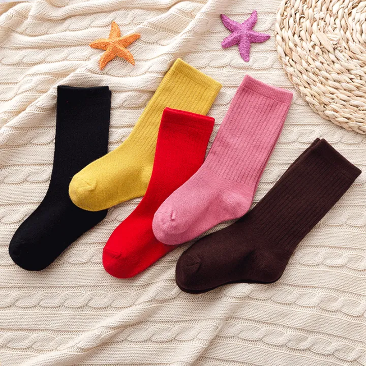 Children's Socks Girls Bunching Socks Boys Tube Socks Cotton Spring