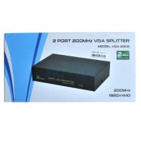 2-port VGA Splitter 1 PC To 2 Monitors VGA SVGA XGA LCD Video Splitter Box