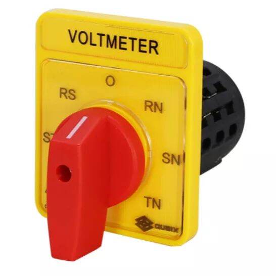 qubix-ซีเล็คเตอร์-โวลท์-แอมป์-มิเตอร์-volt-amp-meter-selector-switch-ขนาด-64x80-mm-สีแดงเหลือง-รุ่น-sa16