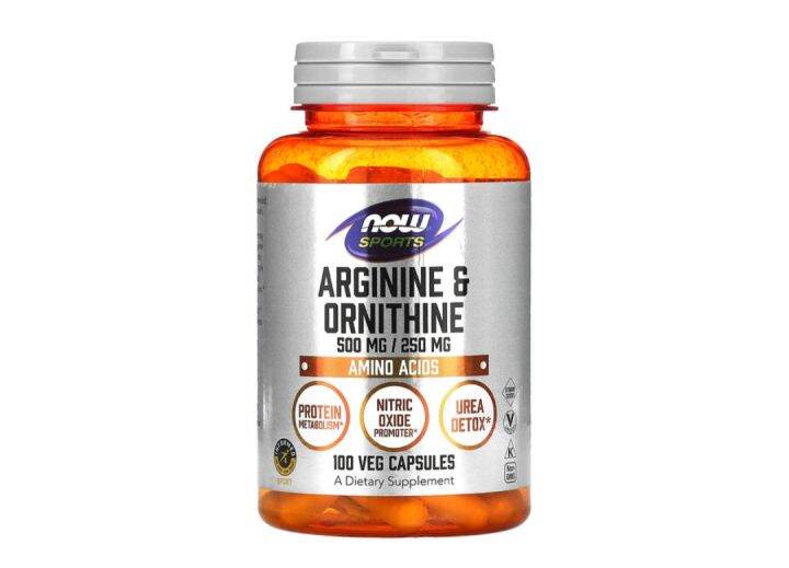 NOW Sports Nutrition, Arginine & Ornithine 500/250 mg, Amino Acids, 100