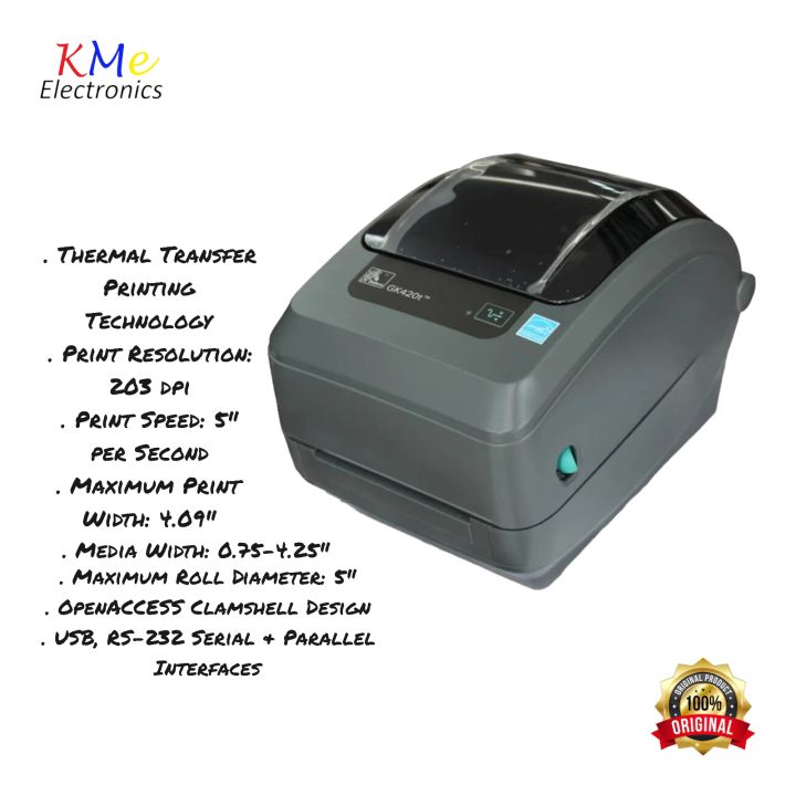 Zebra Gk420t Thermal Transfer Advanced Desktop Printer Refurbished Awb Printer Waybill 7135