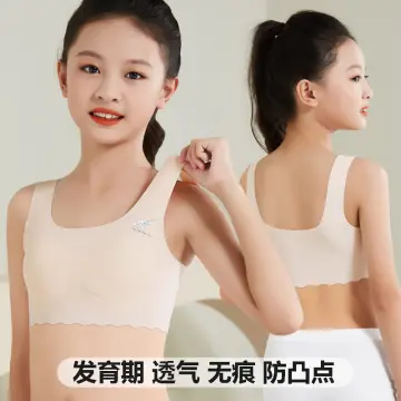 Girls' development period bra junior high school students pure cotton  student vest underwear girls girls big girls white thin section