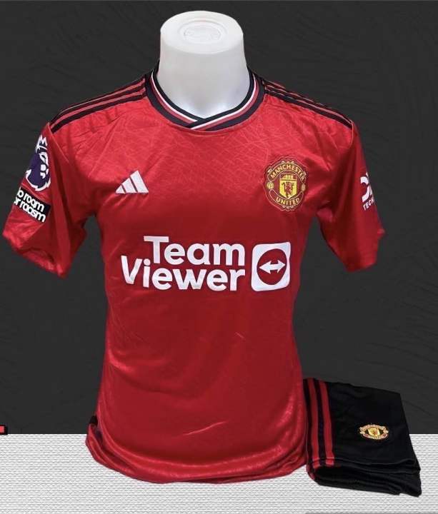 ชุดกีฬา-ชุดแมนยู-ทีมเหย้า-มีทั้งเสื้อและกางเกง-สีแดง-manchester-united-home-รุ่นใหม่ล่าสุด-มีไซส์-m-l-xl