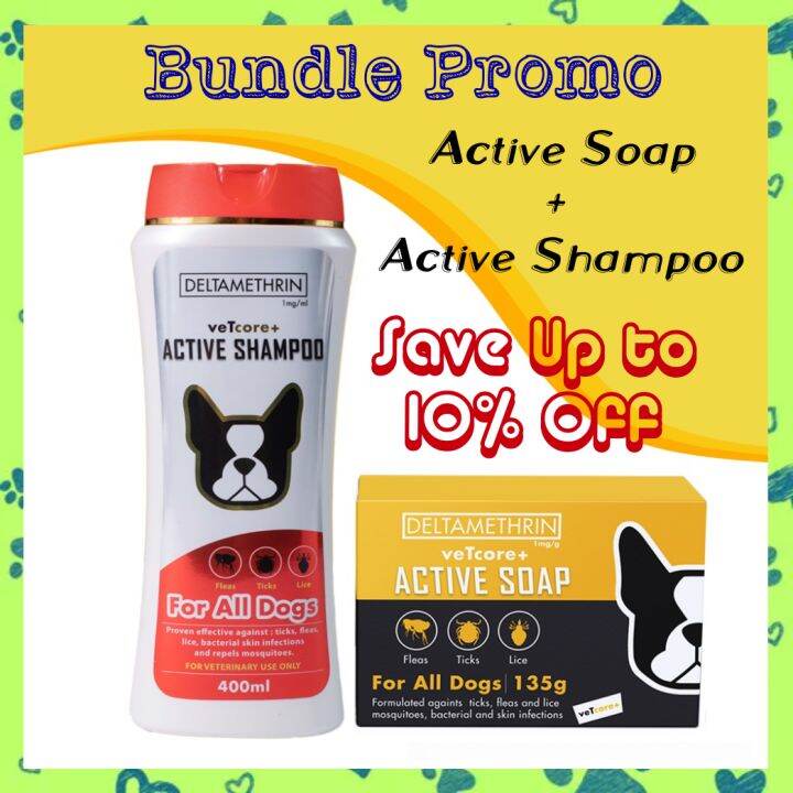 Combo VetCore+ Active Soap (135g) & Active Shampoo (400ml) | Lazada PH