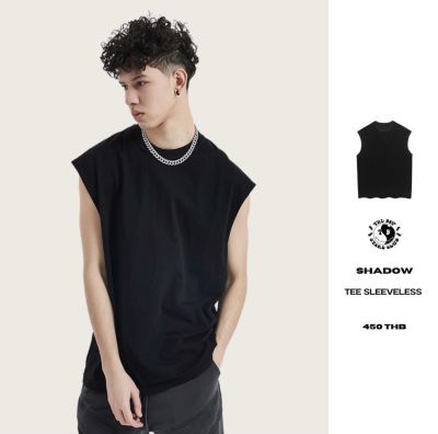 THEBOY-SHADOW SLEEVELESS เสื้อแขนกุดสีฟอก