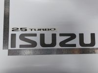 สติ๊กเกอร์แบบดั้งเดิม ติดฝาท้าย ISUZU TFR 2.5Turbo 1 ชุด มี 2 ชิ้น มี 4 สี ดำ,ทอง,บรอน,ขาว ชุดละ 119 บาท sticker ติดรถ แต่งรถ อีซูซุ