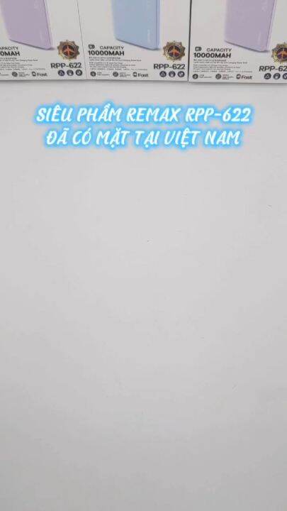 Pin Dự Phòng Remax RPP-622 10000mAh Sạc Nhanh PD max 22.5W 2 Cổng USB 1 ...
