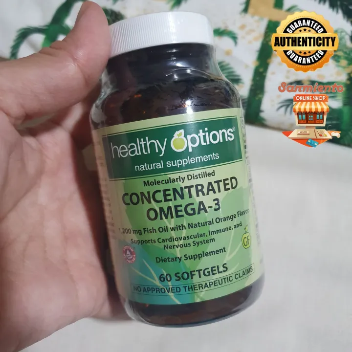 Healthy Options Concentrated Omega 3 1,200mg 60 Softgels | Lazada PH