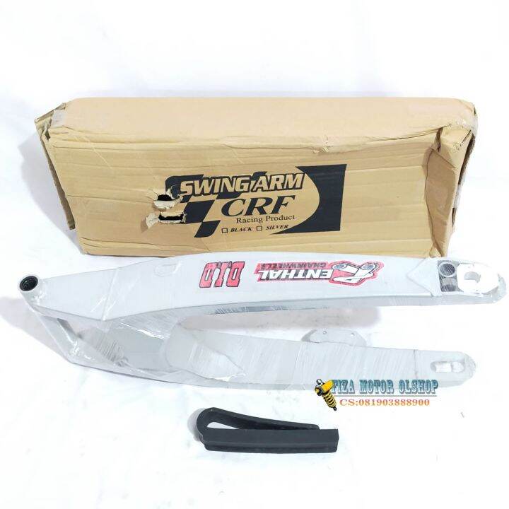 Swing arm besi model YZ Honda untuk motor CRF warna silver ada 2