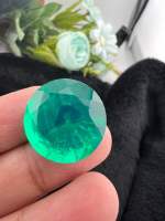 Lab green Topaz 20x20 mm weight 25 carats