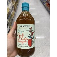 Organic Apple Cider Vinegar ( Carandini Brand ) 500 Ml. น้ำส้มสายชูหมัก จากแอปเปิ้ล ( ตรา คารันดินี ) ออร์แกนิค แอปเปิ้ล ไซเดอร์ เวเนก้า วิท เดอะ มาเดอร์