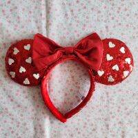 ที่คาดผม มินนี่ (Minnie mouse Headband) ประดับเลื่อม สีแดงสด Tokyo Disney Resort ของแท้