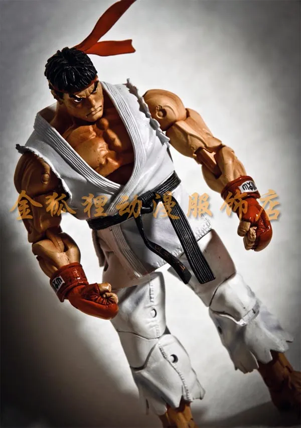 Game STREET FIGHTER V Ryu Ken Cos Costume Karate Outfit Boxing Gloves  Clothiing