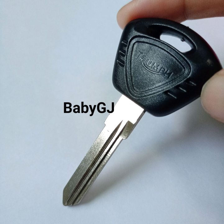 ดอกกุญแจจักรยานยนต์-bigbike-triumph-motorcycle-key-triumph-675-600-t100-2015-t800-frog-prince-triumph-tiger-key-embryo-กุญแจเปล่า-ไม่มีชิพ