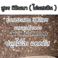 ยกกระสอบ 30ลิตร (ไม่ใช่30กิโล) สูตร 5 ดินเบาผสมมูลค้างคาวสูตรดินเบาสำหรับปลูกไม้ใบ ปลูกแคคตัส กระบองเพชร ไม้อวบน้ำ มีส่วนส่วนผสมของหินภูเขาไฟ มูลค้างคาว เพอร์ไลท์ เวอร์มิคูไลค์ ฮิวมัสแม่เมาะ ดินปลูกต้นไม้