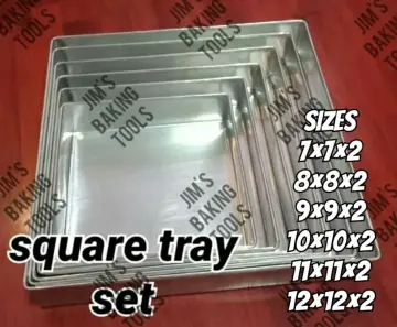 Square Pan 10X10,1 set of Square Baking Pan, 10x10x2, Baking, Baking Pan,  10x10x2, High Quality Aluminum Baking Pan, Set of