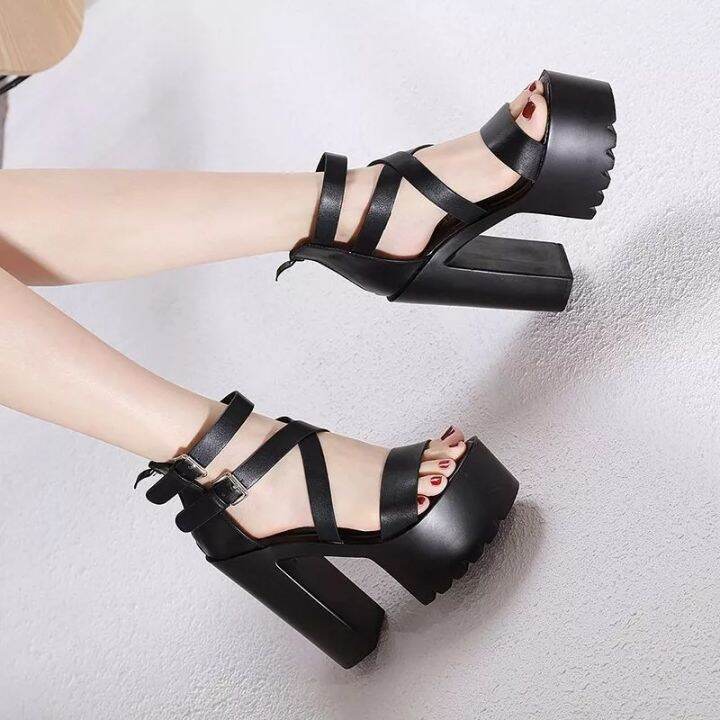 พร้อมส่ง-รองเท้าส้นสูง-ส้นสูง-สูง14cm-size35-38