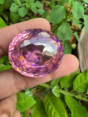 เพชรรัสเซีย 370 กะรัต พลอย เพชรรัสเซีย AAA PINK American diamond stone สีชมพู 32X25 มม (1 เม็ด) CUBIC ZIRCONIA CZ OVAL SHAPE 32X25 MM (1PCS)