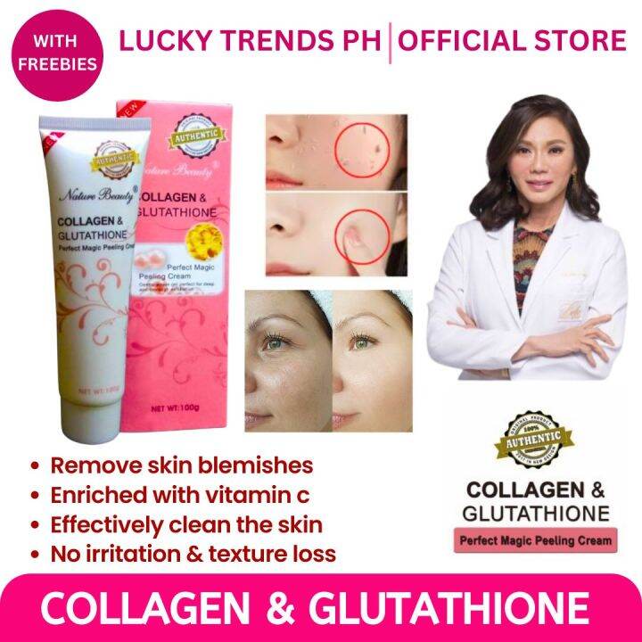 Collagen with Glutathione peeling cream used to clean and brighten the ...