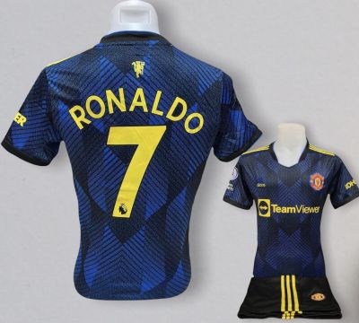 ชุดกีฬา ชุดแมนยู  มีทั้งเสื้อและกางเกง  สีน้ำเงินเข้ม#Manchester united  พร้อมเบอร์ 7 ชื่อ RONALDO  รุ่นใหม่ล่าสุด มีไซส์ M,L,XL,3XL
