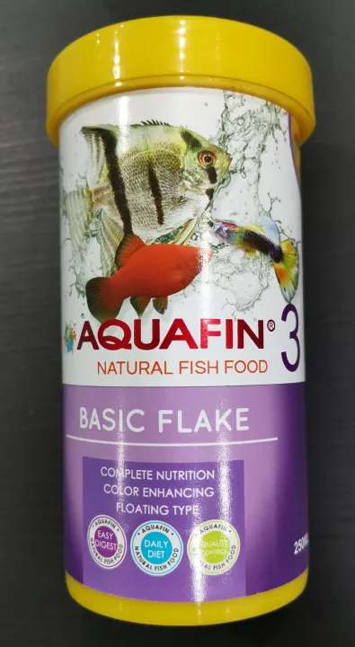 Aquafin Basic Flake Fish Food Feed Aquarium 250ml | Lazada