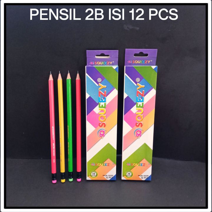 1 Pak Pensil 2b Squezzy Isi 12 Pcs Lazada Indonesia