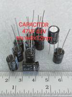 (แพ็ค20ตัว)CAPACIOR 47UF 63V ELNA ขนาด8x12mm85Cสีดำ C47UF63V 47uf63v