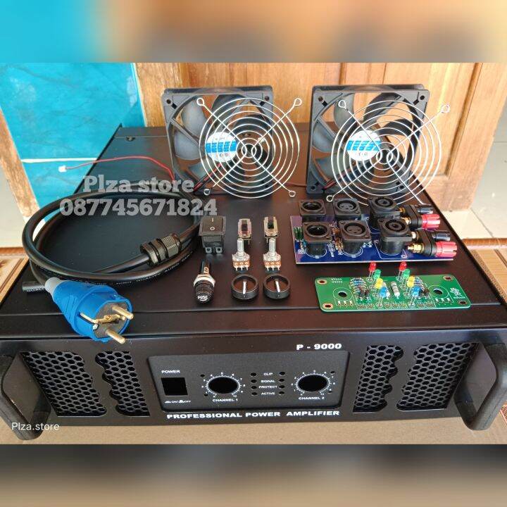 Bok Power Amplifier Tipe P9000 Lengkap Aksesoris Ukuran 3U Box Power ...