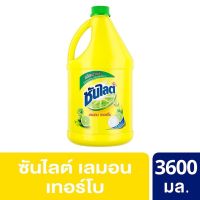 ⚡️ส่งฟรี⚡️ซันไลต์ เลม่อน น้ำยาล้างจาน ผสมมะนาว ล้างสะอาด น้ำยาล้างจานซันไลเลม่อน รุ่น ซันไลต์เลมอน 3600 มล.