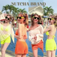 Nutcha Clothes ?ชุดเล่นสงกรานต์ บีกินี่+กางเกง+เสื้อคลุมสีขาวกันแดด