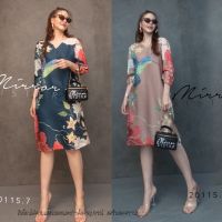 (PROMOTION) (นางแบบใส่ชุดขาย) V2 Humming bird In Natural ForesT Dress เดรสคอวี เดรสสั้นลายนก ฮัมมิ่งเบิร์ด เดรสลายดอก ทรงหลวมใส่ง่าย ใส่สบาย ใส่ได้บ่อย​ **งดรับลค.ดราม่า