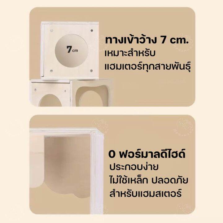 tafit-hamster-บ้านหลบแฮมสเตอร์-บ้านไม้แฮมสเตอร์-สินค้านำเข้าระดับพรีเมียม