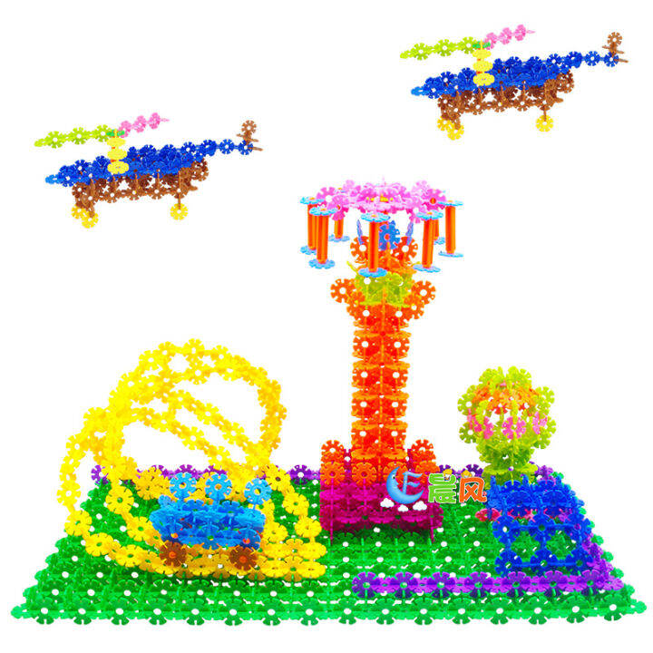 Kindergarten Puzzle Assembling 1 Snowflake 2 Building Blocks 5 Male