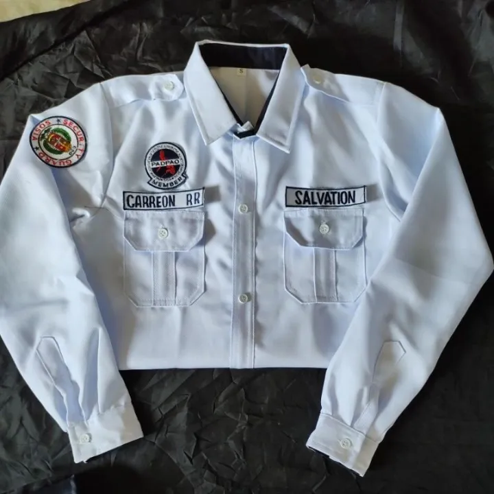 Security Guard Uniform LONGSLEEVE With Complete Patches Name Cloth ...