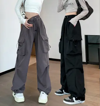 y2k Cargo pants for girls women Korean style summer high waist loose sports  street vintage wide leg trousers