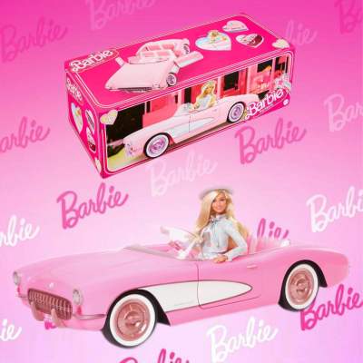Barbie The Movie Pink Corvette Convertible รถบาร์บี้ เปิดประทุนสีชมพู รุ่น HPK02