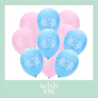 WishYou [พร้อมส่ง] ลูกโป่ง 12นิ้ว วันเกิด แรกเกิด บอกเพศ ลูกสาว ลูกชาย It’s a boy girl balloon for first born party decorations